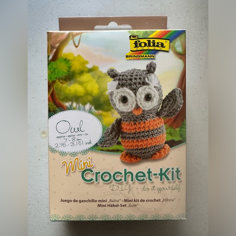 Folia Mini Owl Crochet Set Traditional Kit